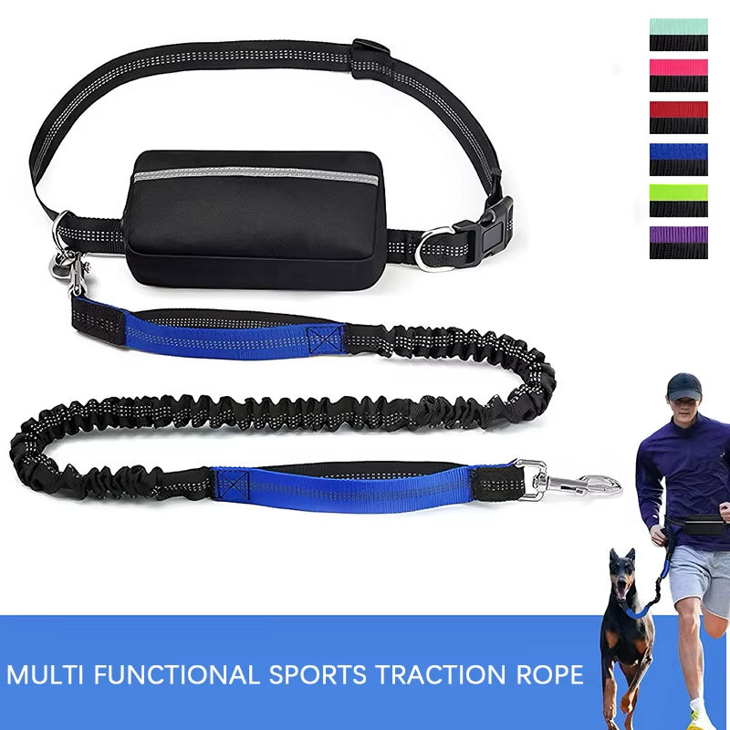 Hand Free Dog Leash for Pet Walking Running Jogging Adjustable Dog Leash Waist Belt Chest Strap Traction Rope Dog Accessories