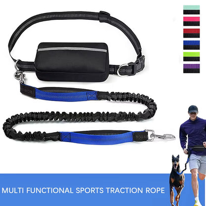 Hand Free Dog Leash for Pet Walking Running Jogging Adjustable Dog Leash Waist Belt Chest Strap Traction Rope Dog Accessories